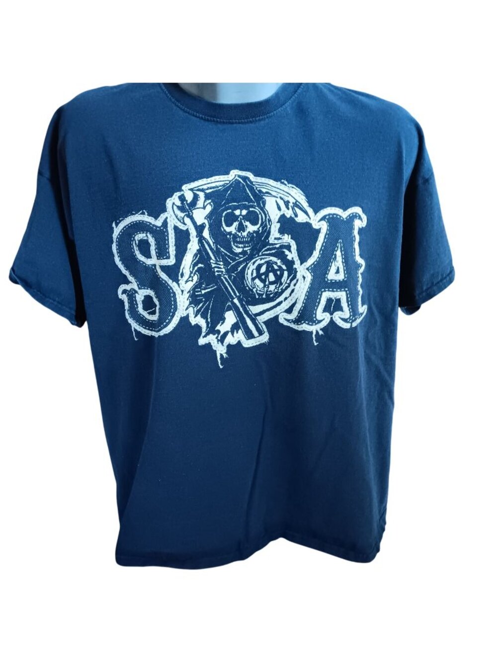 Sons Of Anarchy Grim Men''s T-shirt Reaper Graphic T-Shirt Crew Neck Black